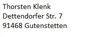 Anschrift